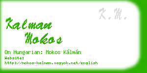 kalman mokos business card